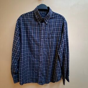 Croft & Barrow Blue Plaid Button Down Shirt